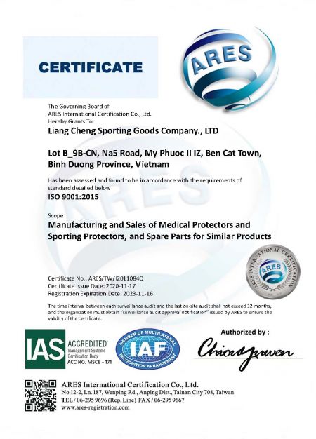 Fábrica en Vietnam - Certificado IAS 9001.